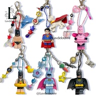 GANTUNGAN DC SUPERMAN BATMAN FAIRY KEYCHAIN COQUETTE PINK MOVIE BATMAN BUNNY LEG0 KEYCHAIN