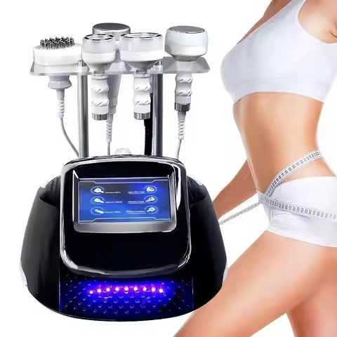 CE 5D 80k Cavitation + R&F+Vacuum Body Slimming Fat Burner Health Machine 6 In 1 Ultrasound Massager