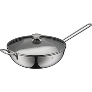 WMF 0792336040 - Wok pan, 30CM Equipped with Transtherm universal base for optimal  heat  distributi