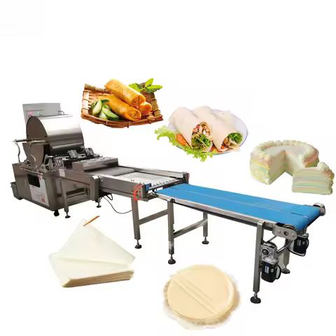 Automatic Pancake Chapati Spring Roll Wrapper Egg Roll Skin Maker Machine Lumpia Samosa Pastry Sprin