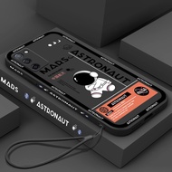 Casing OPPO F5 F7 F9 F11 Pro F1s A59 A15 A15S A83 A73 A93 Astronaut Nasa Square Phone Case Shockproof Soft TPU Cover