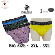 3pcs/set BIG Size Swiss Polo Men Adult Comfort Underwear