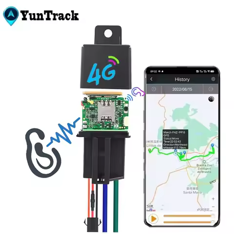 CJ730M 4G Relay GPS Tracker Listen Sound Tracking Car Motorcycle Cut Off Oil ACC ON Locator Towed Mo