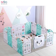NINO WORLD คอกกั้นเด็ก W149×L156×H64CM สีน้ำขาว-เขียว CW-007