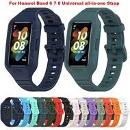 Sport Silicone Watch Band Strap for Huawei Band 8 /Band 7 /Huawei Band 6 /Honor Band 6 Replacement Smart Bracelet Wristband Accessories