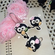 soot sprites crochet keychain