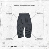 合售BY-P01” 3D Pleated Utility Trousers 灰1 EXS-P1 黑1 goopimade