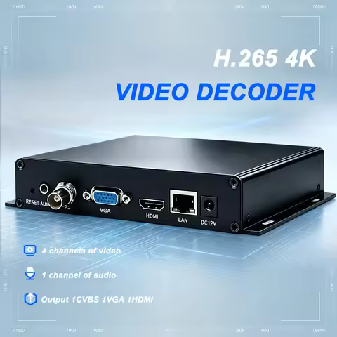 Ultra High Definition IP Decoder IP to CVBS IP to VGA IP to Hdmi H.265 HEVC H.264 Audio Video Decodi