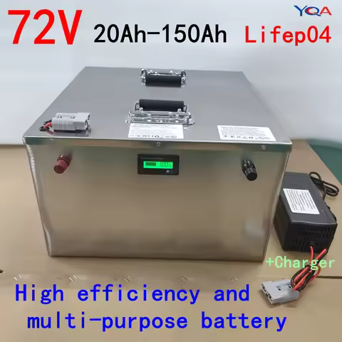 72V Lithium Battery Pack 20-180ah with BMS for Scooter Inverter EV Bike Tricycle Caravan - Lifepo4 H