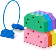 Remerry 12 Pcs Foam Hoop Holders Rainbow Sponge Hoop Holders Obstacle Course Pe Equipment for Elemen