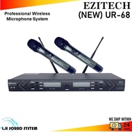 EZITECH UR-68 Dual Microphone Handheld UHF Professional Wireless System KARAOKE Wireless Mic (UR68)