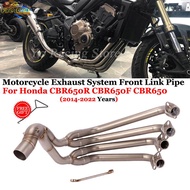 Slip-On Motorcycle Exhaust Front Link Pipe Moto System For Honda CBR 650R 650 CBR650F CBR650 CB650F 2014 - 2022 Escape T