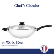 Chef's Classics Iris Stainless Steel Wok, 30cm