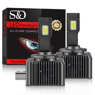 2pcs D1S D2S D3S D4S LED Headlight Bulbs 35000LM  D8S D1R D2R D3R D4R D8R Turbo LED CSP Chips 90W Li