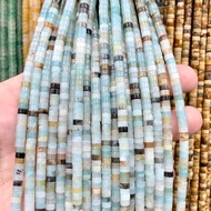 Amazonite Short Cylinder Shape 2*4 mm Long Line Grade A