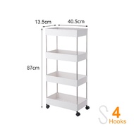 234 Tier Slim Storage Cart Mobile Shelf Unit Drawer Organizer Slide Out Trolley Cart Rack for Kitche