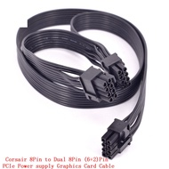 8Pin to Dual 8Pin 6+2pin Power Supply Cable GPU Cable for Corsair HX1050 HX850 HX750 HX650