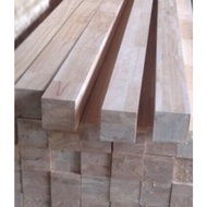 new rubber wood 1x1 inci 1x2inci x 4kaki