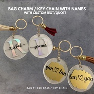 Personalised Keychain / Bag Charms - Door gift, farewell, christmas, farewell