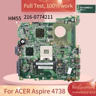 สำหรับ ACER Aspire 4738 DA0ZQ9MB6C0 HM55 216-0774211เมนบอร์ดเมนบอร์ดเต็มทดสอบ100% ทำงาน