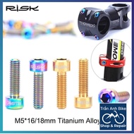 Set of 6 RISK Bicycle Titanium Screws M5x16mm / M5x18mm / M5x20mm