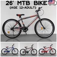 VVM: 26INCH MOUNTAIN BIKE ADULT BICYCLE MTB DOUBLE WALL RIM SINGLE SPEED OUTDOOR SPORTS EQUIPMENT 26