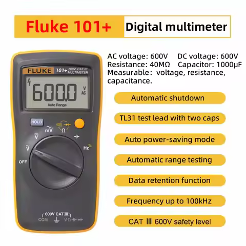Fluke 101/101+/101 KIT digital multimeter AC/DC voltage resistance frequency tester