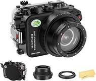 Seafrogs Underwater Housing for Sony ZV-E10 with FL28 Flat Port, [40M/130FT] Waterproof Scuba Housin