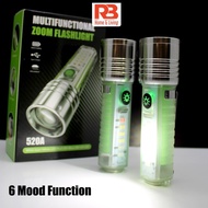 Flashlight 520a zooming Lampu Suluh Torch Light Super Bright Touchlight 520a flashlight Rechargeable