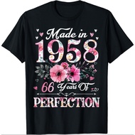 Men's cotton T-shirt Legends Born In 1958 66th Birthday 66 Years Old Bday Men T-Shirt