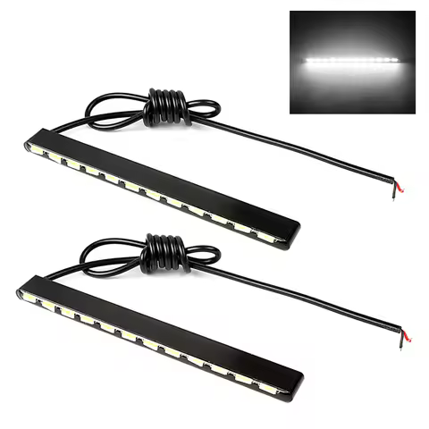 Car Styling Daytime Running Lights 2pcs Daylight SMD 7030 12 LEDs Led Strip Waterproof Car DRL
