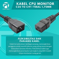 Cable power cord iec 60320 c20 male to c19 female profftech 3m 1.75mm - Cable c-20 c-19 3 meters