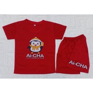 Girls' pocket suit boys'/ with ai-cha motif, guaranteed quality