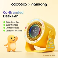 【GOOJODOQ x Nailoong】 High Speed ​​Desktop Fan 100 Speed ​​Digital LED Display RGB Wall Mount Adjust