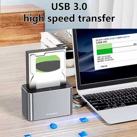 BLUEENDLESS SAS To USB 3.0 Hard Drive Docking Station 5Gbps High-Speed Adapter, Supports 20TB For 2.