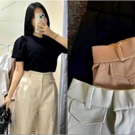 Oro Pants High-waisted Loose Pants, Anti-Wrinkle, Elastic Waist