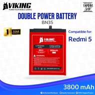 Baterai VIKING Double Power BN35 for XiaoMi Redmi 5 Batre Batrai Battery Handphone HP Dual BN 35