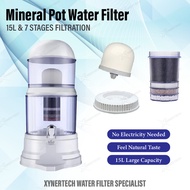 Mineral Pot Water Filter System 7 Stage Purification Indoor Tabletop Water Purifier and Accesories