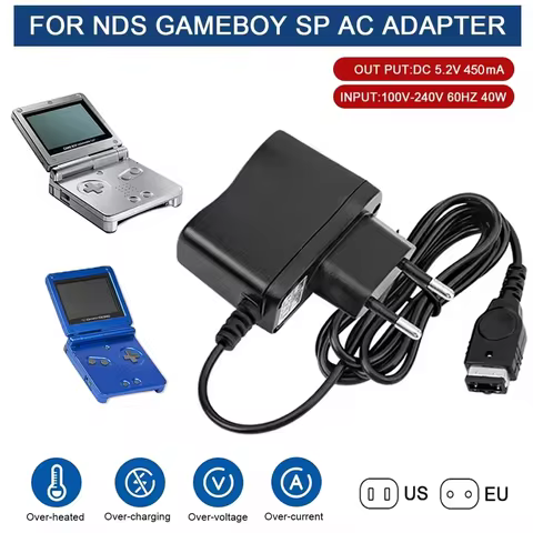 AC Charger Adapter For Nintendo DS NDS GBA SP Gameboy Advance SP Power Supply Charging Cable EU US P