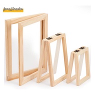 3 Pieces Paper Making Wooden Paper Making Mould Papermaking Screen Kit 3 Size Frame for DIY  (A7, A6