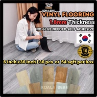 36PCS Lowest Price Vinyl Flooring 1.8mm Thick Waterproof Self Adhesive Wood Feel Floor 54SQF/CARTON 
