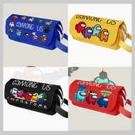 Among Us series cartoon colored pencil case with multiple layers, large capacity, waterproof childre