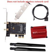 Bộ Chuyển Đổi Không Dây WiFi 6 Intel AX200 AX210 9260 8265 8260 M.2 Sang PCIE Express 1X Với 2 Ăng-t