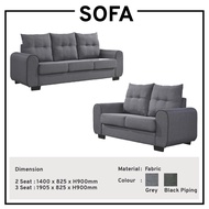 2+3 Seater Fabric Grey Sofa Living Room Sofa Fabric Sofa