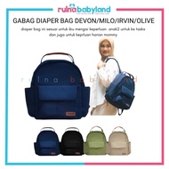 GABAG DIAPER BAG DEVON/MILO/IRVIN/OLIVE