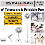 [Warehouse] 8" 7200mAh Telescopic Foldable Rechargeable Fan