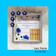 gubahan frame mas kahwin 3d pallet(mini)-royal blue