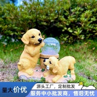 Solar Light Garden Outdoor Night Light Landscape Home Resin Cross-Border Puppy Garden Decoration Bal