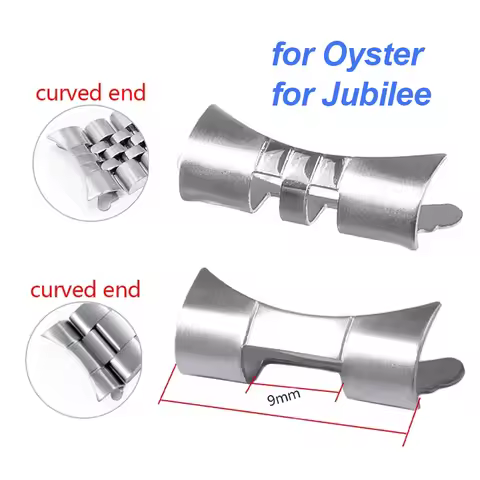 Flat Curved End Strap Connector for Jubilee for Oyster Steel Adapter for Seiko SKX009 SKX007 18 20mm