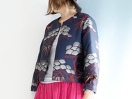 帶有和服織紋的KABUKI圖案圓領外套